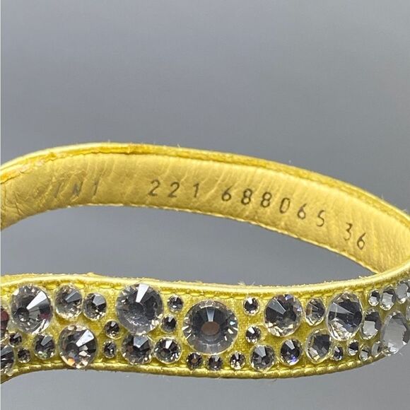 Alexander McQueen Crystal Satin Ankle-Cuff Cocktail Sandals size 36 - Picture 9 of 14